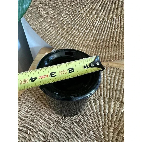 Crown Corning Japan Black jar with lid - Picture 4 of 8